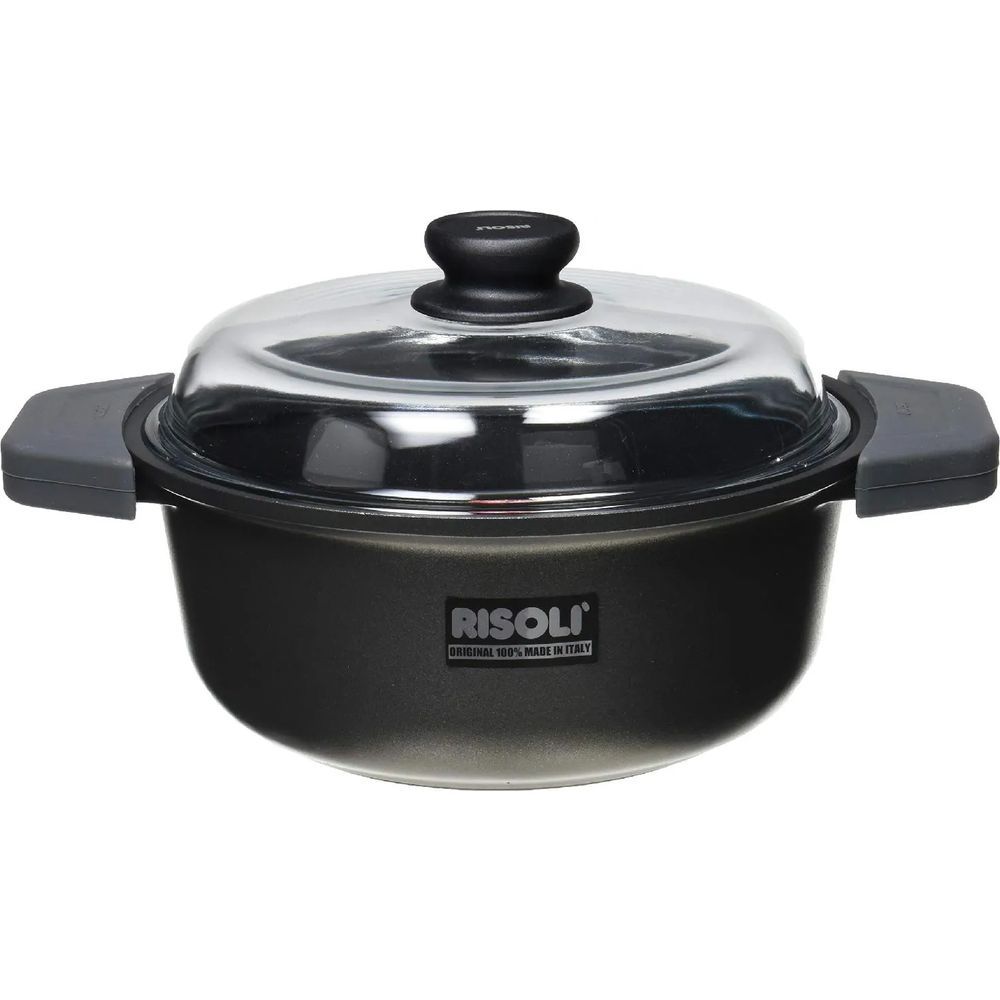 Casseruola Induzione con Coperchio e Manici in Silicone 24Cm