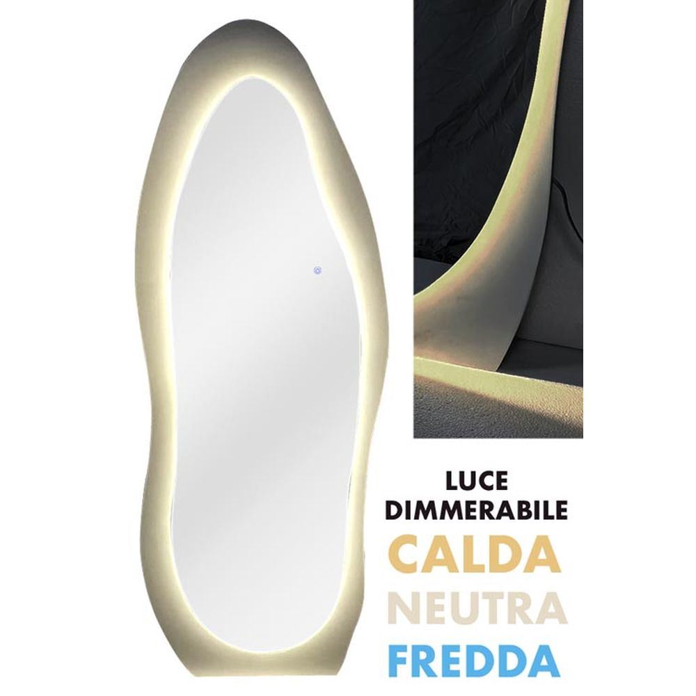 Specchio Con Led Wavy