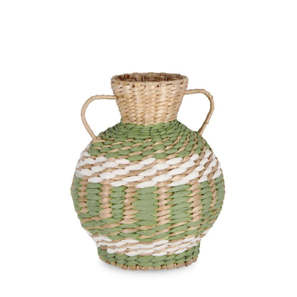 Vaso Namibia Anfora Basso Verde-Bia D22