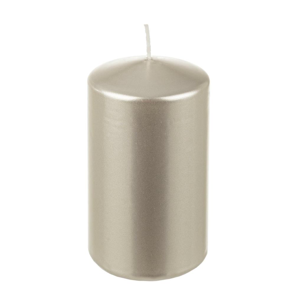 CANDELA BASIC PERLA MET 7X13 - Cera Bianco - Candele | Mikasa