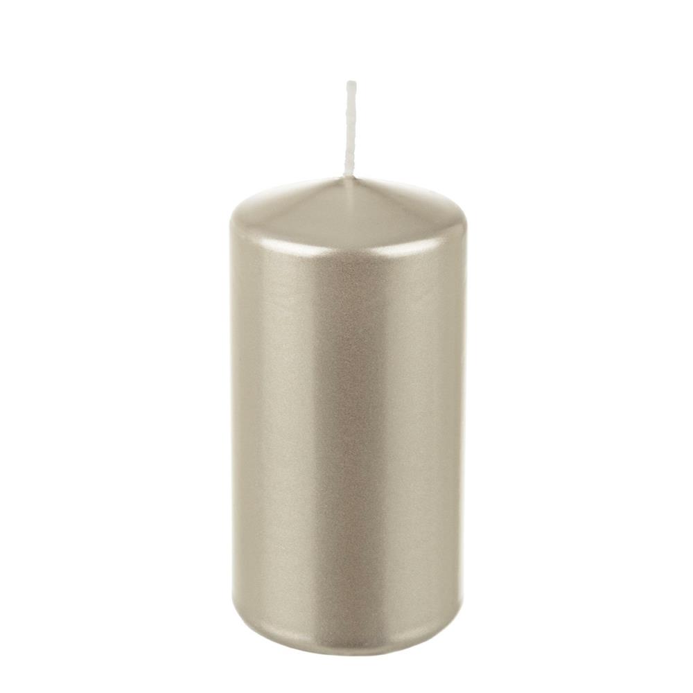 CANDELA BASIC PERLA MET 6X12 - Cera Bianco - Candele | Mikasa