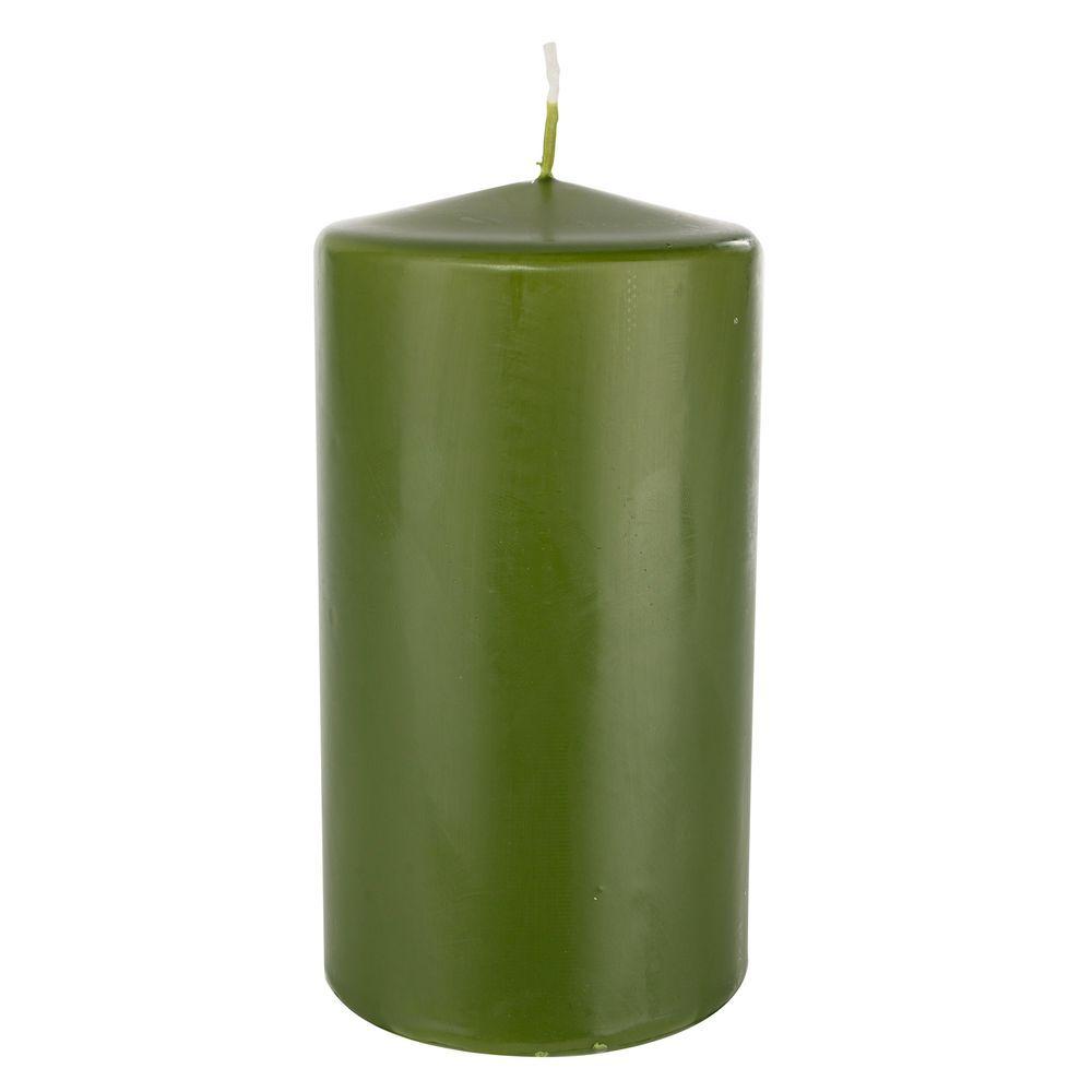 Candela Basic Oliva 8X15 - Cera Verde - Candele | Mikasa
