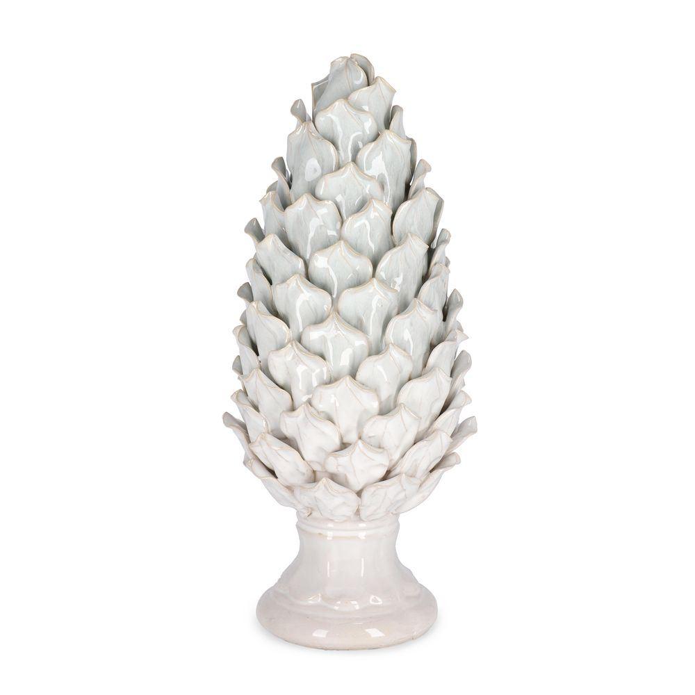 Decorazione Iku Ghiaccio H38,5 - Ceramica Bianco - Pigne | Mikasa
