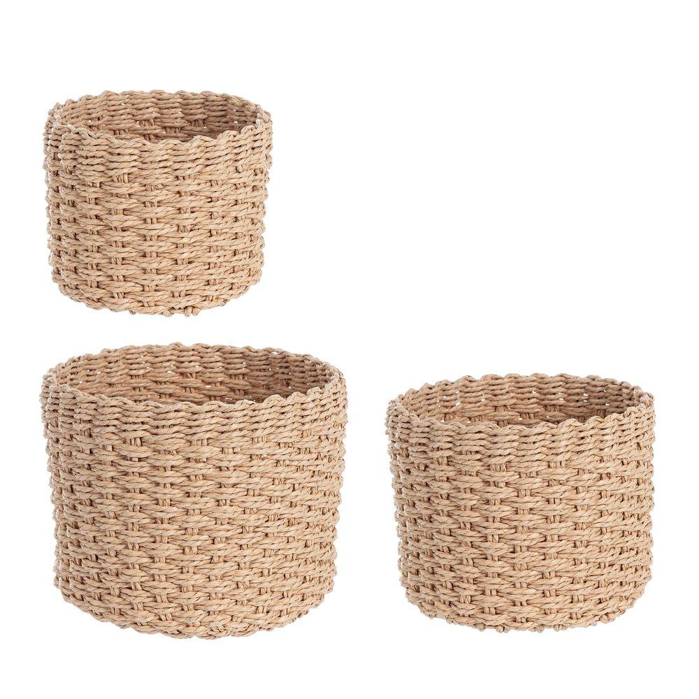 Set3 Cesta Storage Carta To Beige