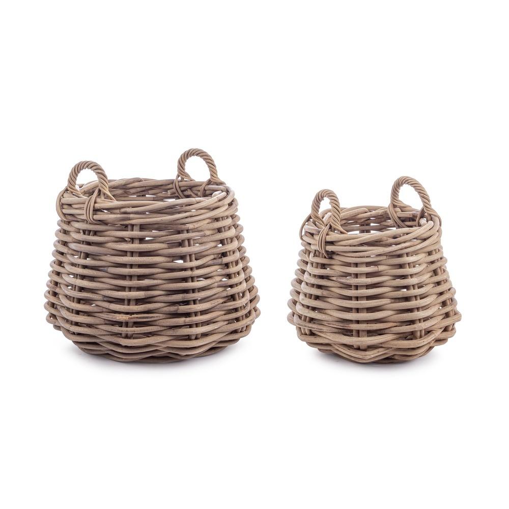 Cesta 2M Malang To Grigio L 50*50*40Cm - Vimini Grigio - Ceste | Mikasa