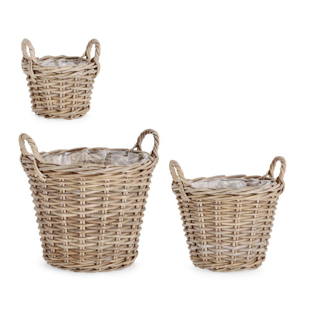 Set3 Cesta 2M Randy Svas Grigio 22X16X24H; 30X23X29H; 37X30X38H