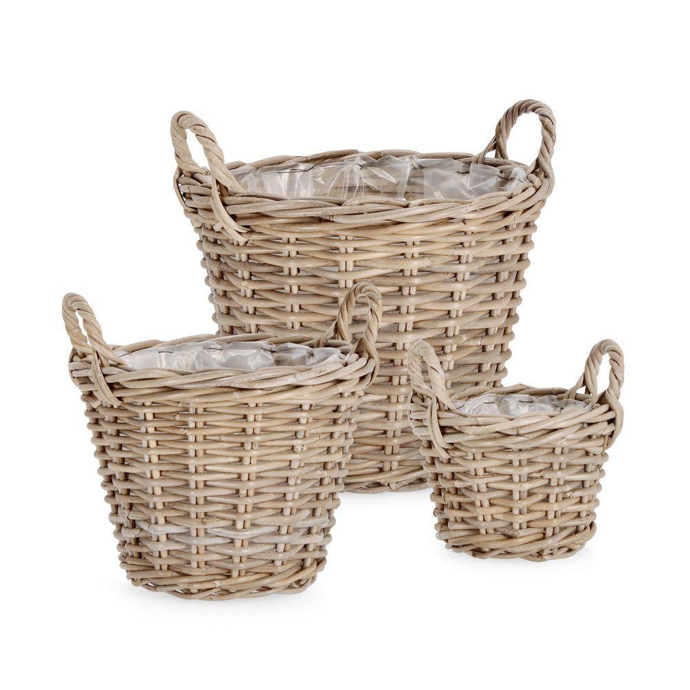 Cesta 2M Randy Svas Grigio M 30X23X29H - Vimini Grigio - Ceste | Mikasa