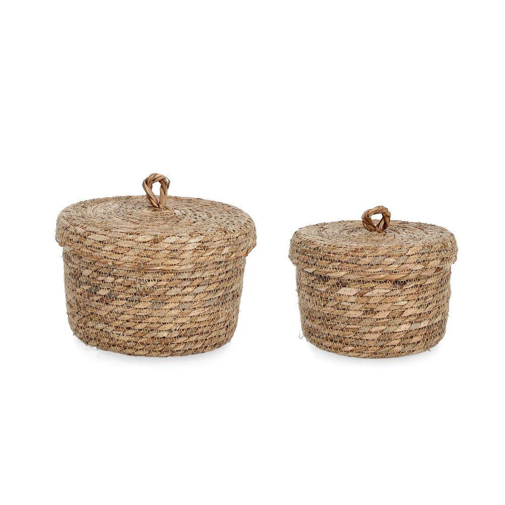 Cesta C-Coperchio Hamida To Natural L  Ø24x15h
