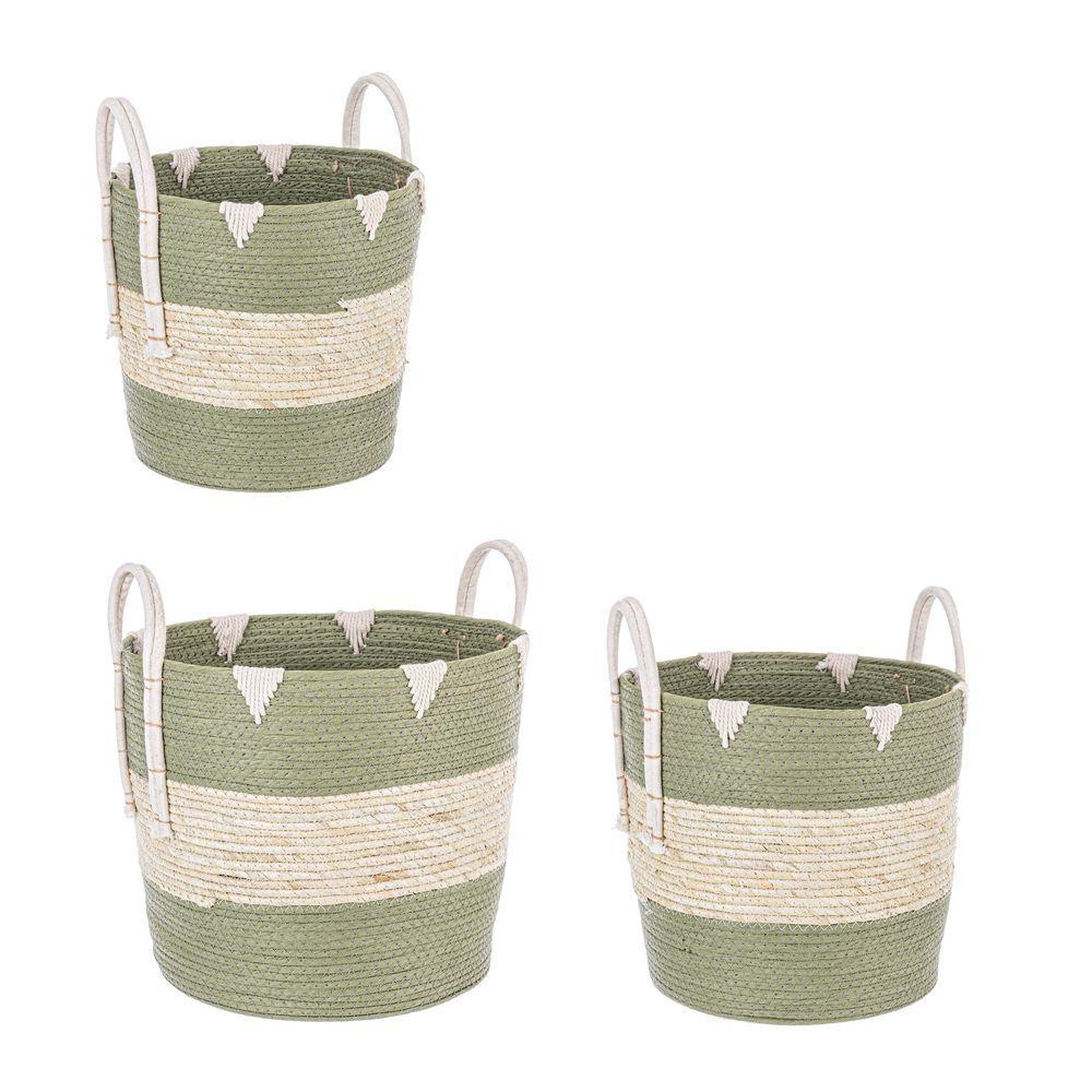 Cesta 2M Thelma Verde Svas M 36x29x31h