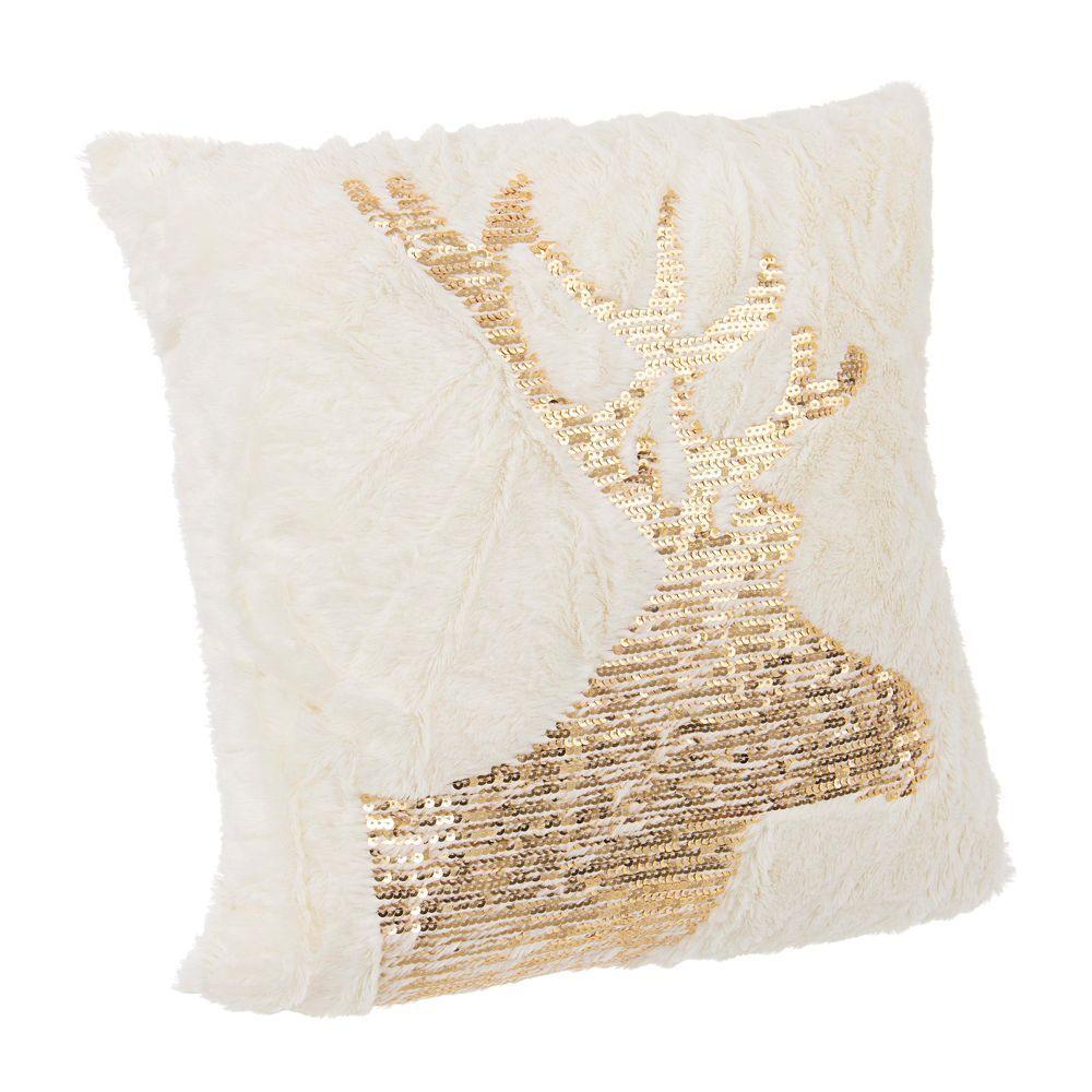 Cuscino Glint Renna 45X45 - Crema - Tessile | Mikasa