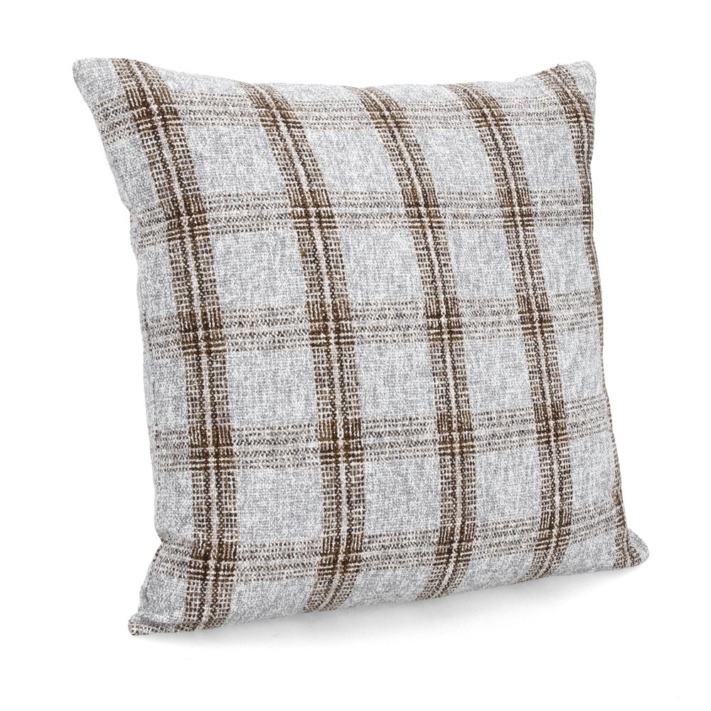 Cuscino Vernon Grigio Marrone 45X45 - Tessuto Marrone - Cuscini | Mikasa