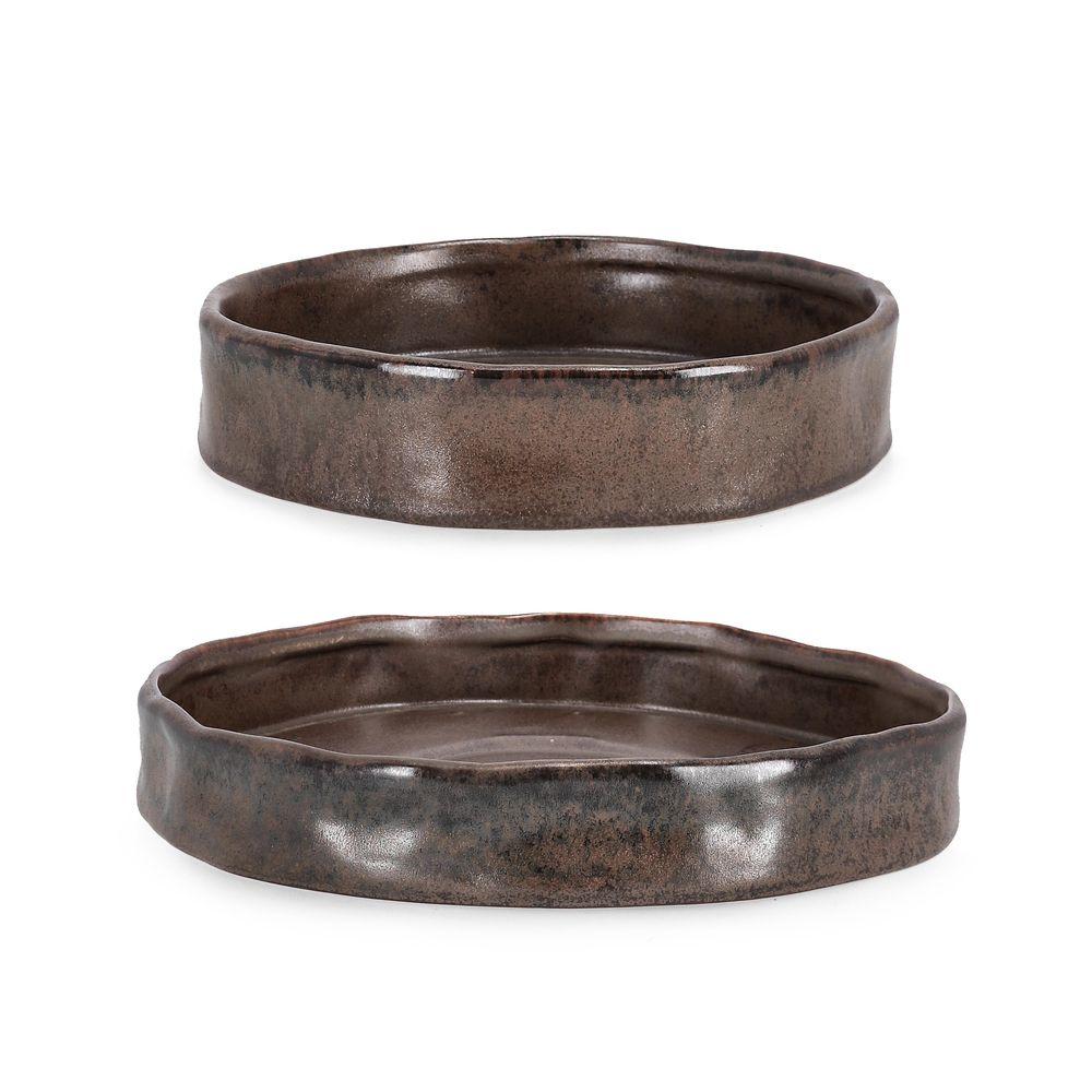 Piatto Decorativo Pavlos Marrone L