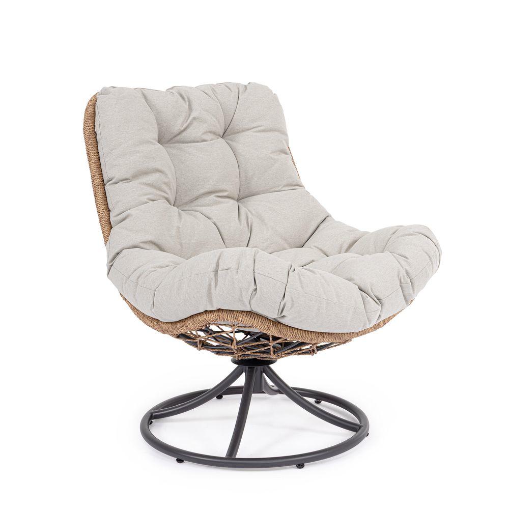 Poltrona Girevole C-C Azores Antracite - Antracite - Poltrone Giardino | Mikasa