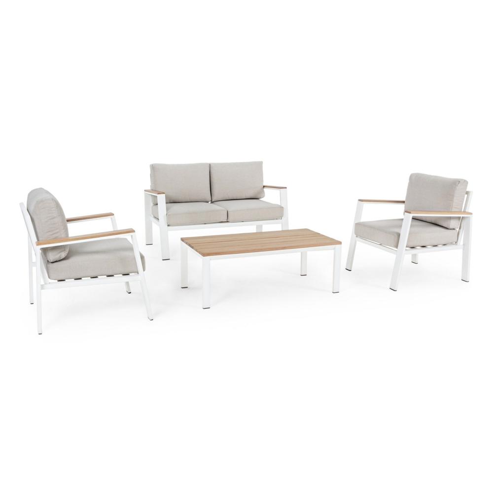 Set4 Salotto C-C Belmar Bianco Yk11 - Bianco - Divani Giardino | Mikasa