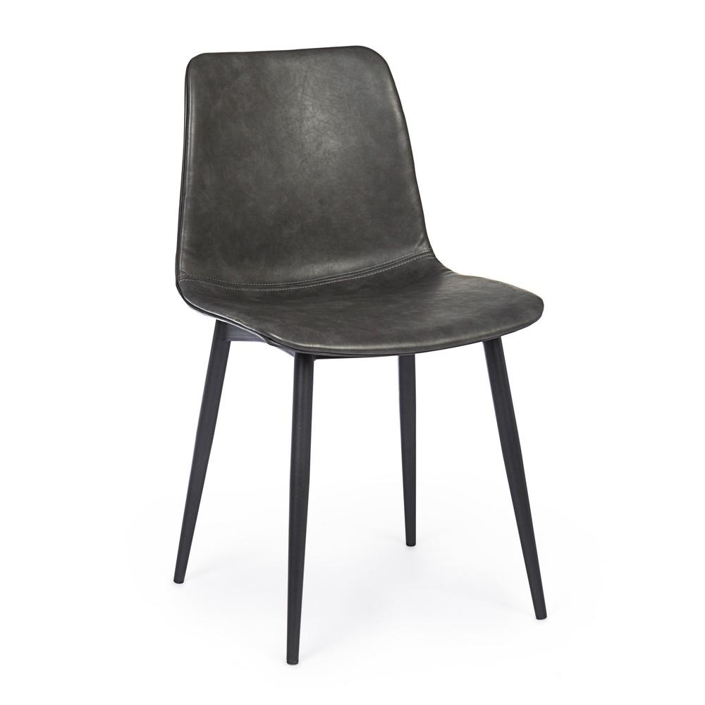 Sedia Kyra Pu Antracite Vintage