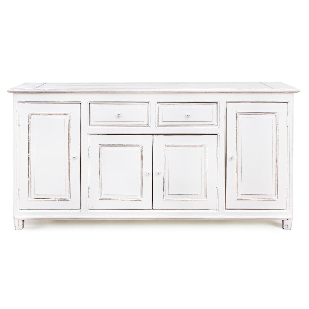 Credenza Colette 4A-2C 180*50*90Cm - Legno Bianco - Credenze | Mikasa