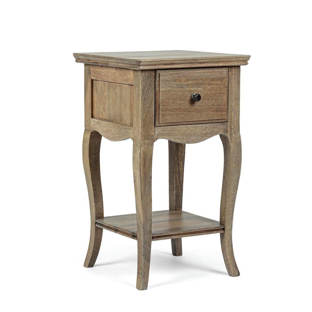 Comodino 1C Domitille 35*35*59Cm - Legno Marrone - Comodini | Mikasa