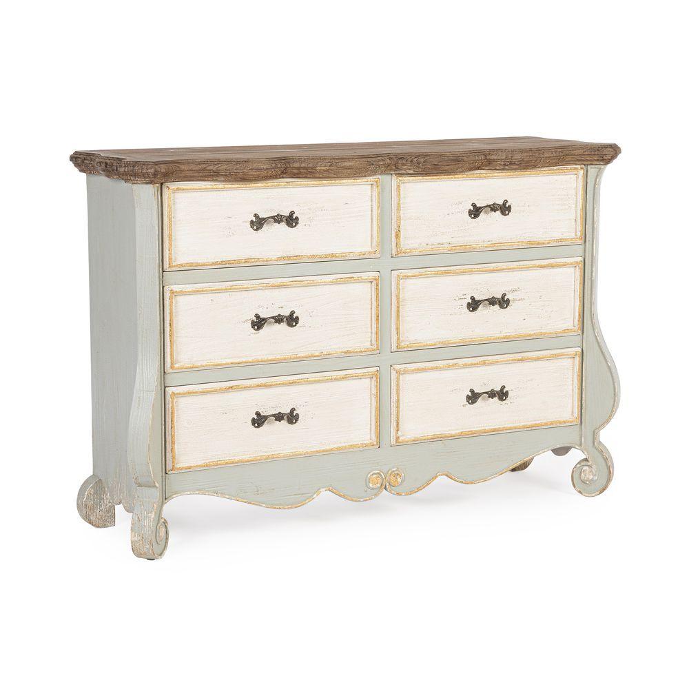 Credenza 6C Madeleine 135X41,5X89,5H - Legno Crema - Credenze | Mikasa