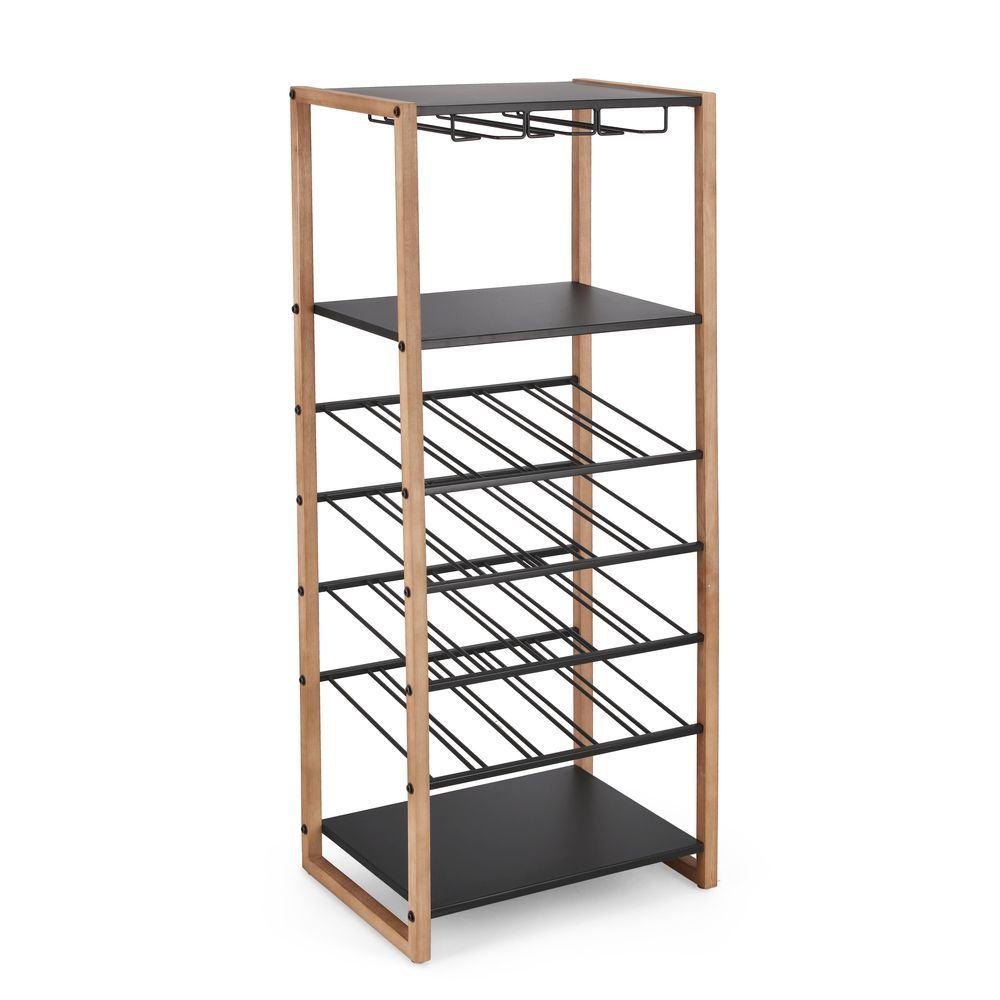 Mobile P.Bottiglie 20P Isaac 50X35X122H - Legno Marrone - Brocche, Bottiglie & Caraffe | Mikasa