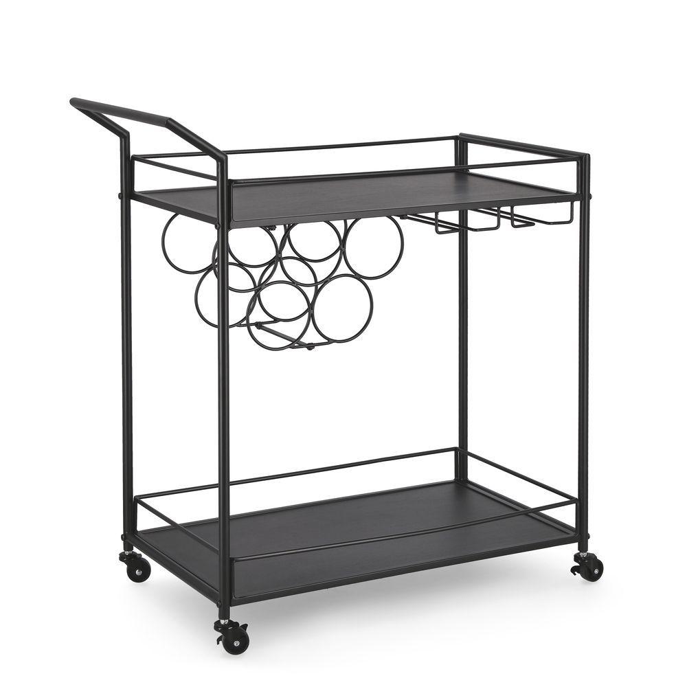 Carrello P.Bottiglie 5P Isaac Nero H81 - Nero - Carrelli | Mikasa
