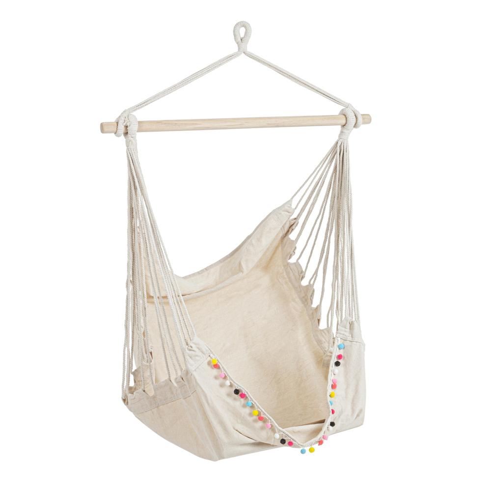 Amaca Pensile Pon-Pon - Cotone/Poliestere Beige - Amache | Mikasa