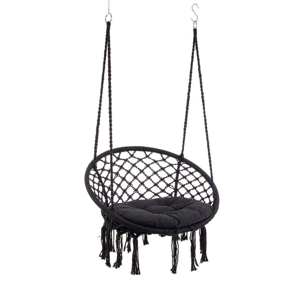 Amaca Pensile Javier To Nero D80X130H - Cotone/Poliestere Nero - Amache | Mikasa