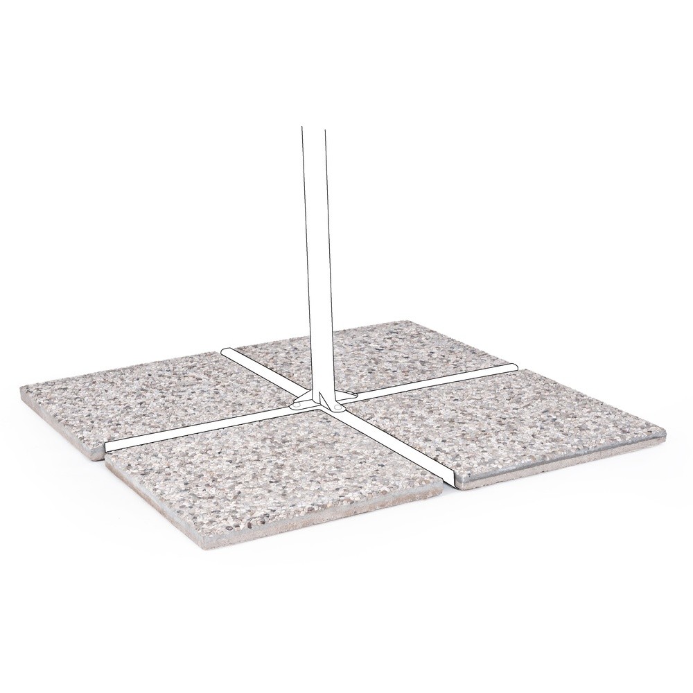Set4 Marmette 50X50 20Kg Cemento Ghiaino 50a - 50b - 3.7h - Cemento Grigio - Gazebo | Mikasa