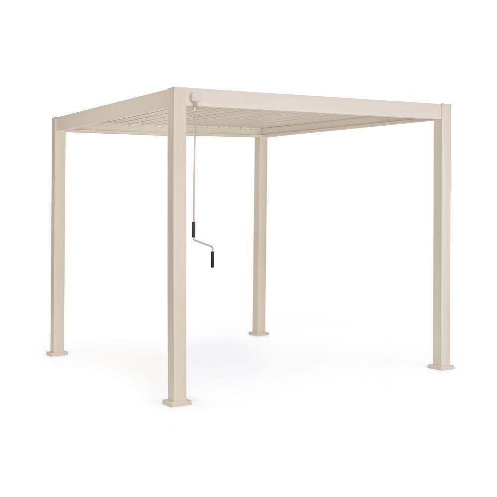Pergola Ocean 3x3 Seta - Alluminio Beige - Gazebo | Mikasa