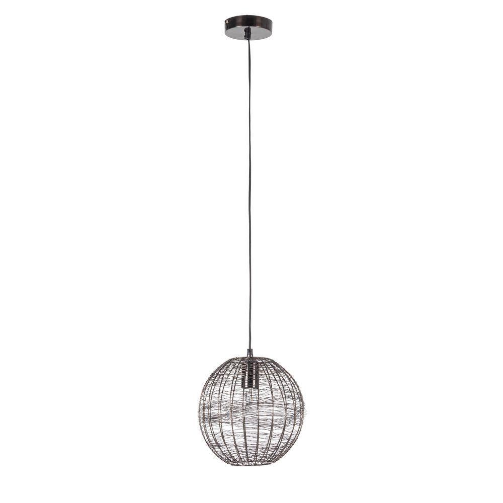 Lampadario Inay Tondo Nero 25X24H - Metallo Nero - Lampadari | Mikasa