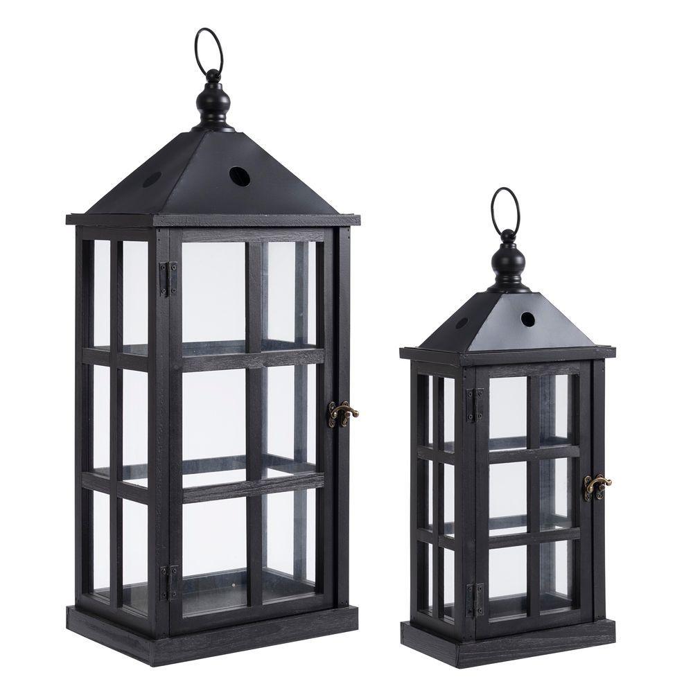 Lanterna Wood Nero S