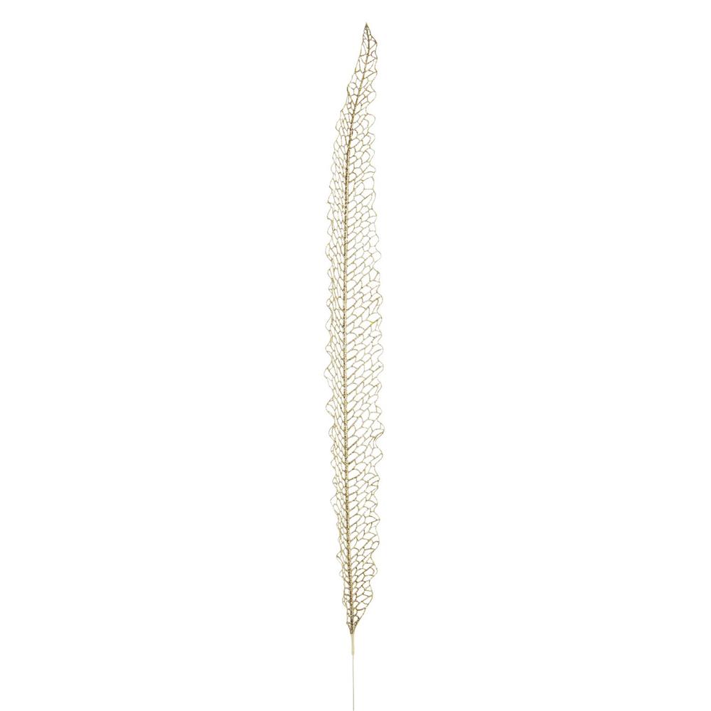 Foglia Lineare Oro Glitter H97Cm