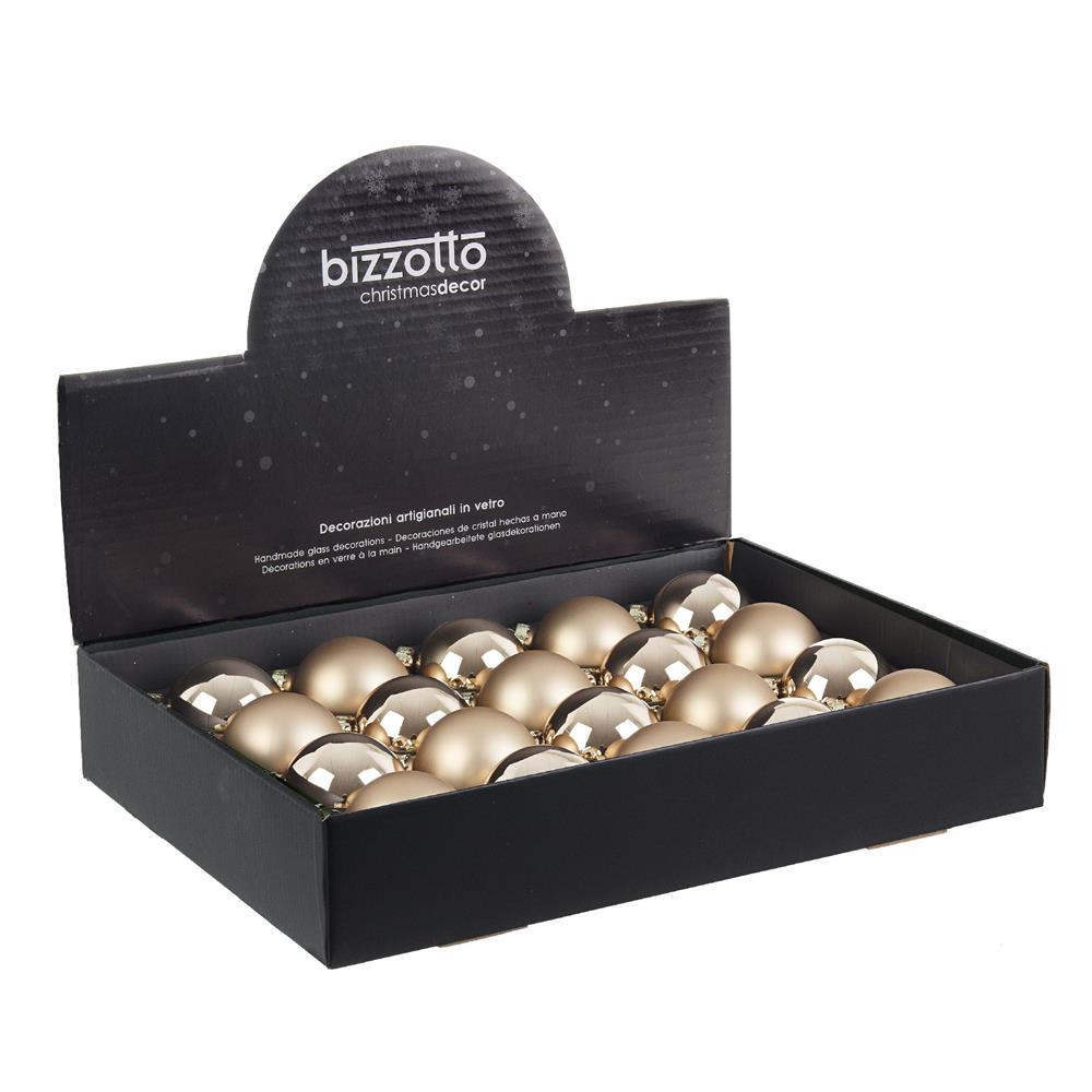 Display20 Sfera Vt BEIGE ASS D60 4248C - Vetro Beige - Addobbi Albero | Mikasa
