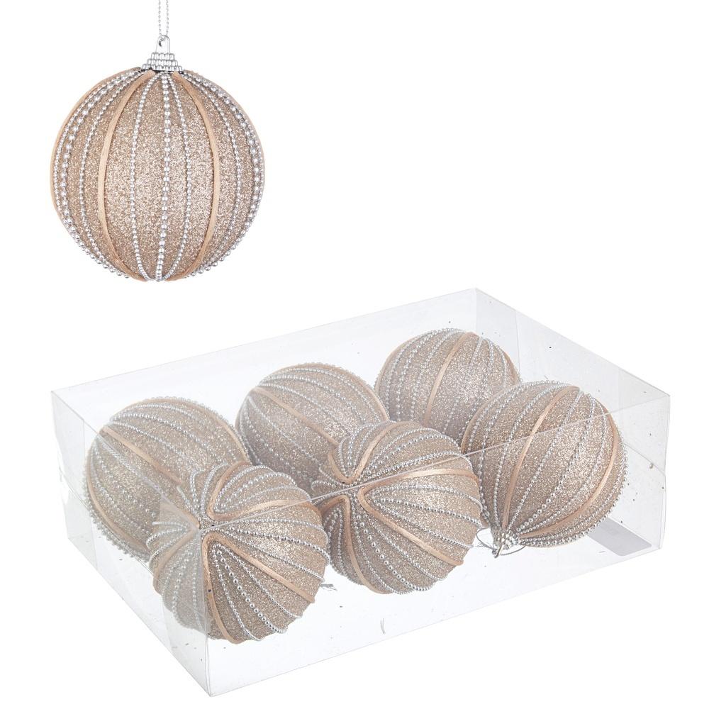 Conf6 Sfera Harper Champagne D80 - Oro - Addobbi Albero | Mikasa