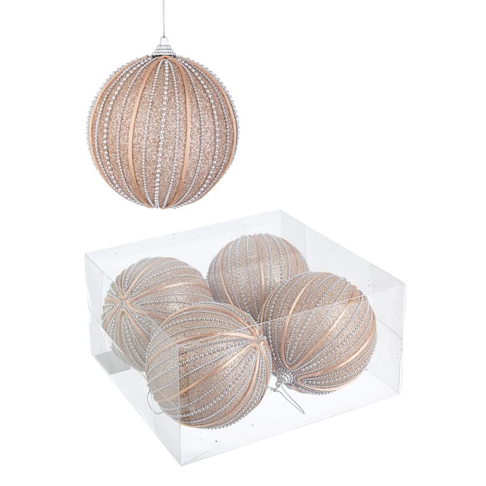 Conf4 Sfera Harper Champagne D100 - Oro - Addobbi Albero | Mikasa