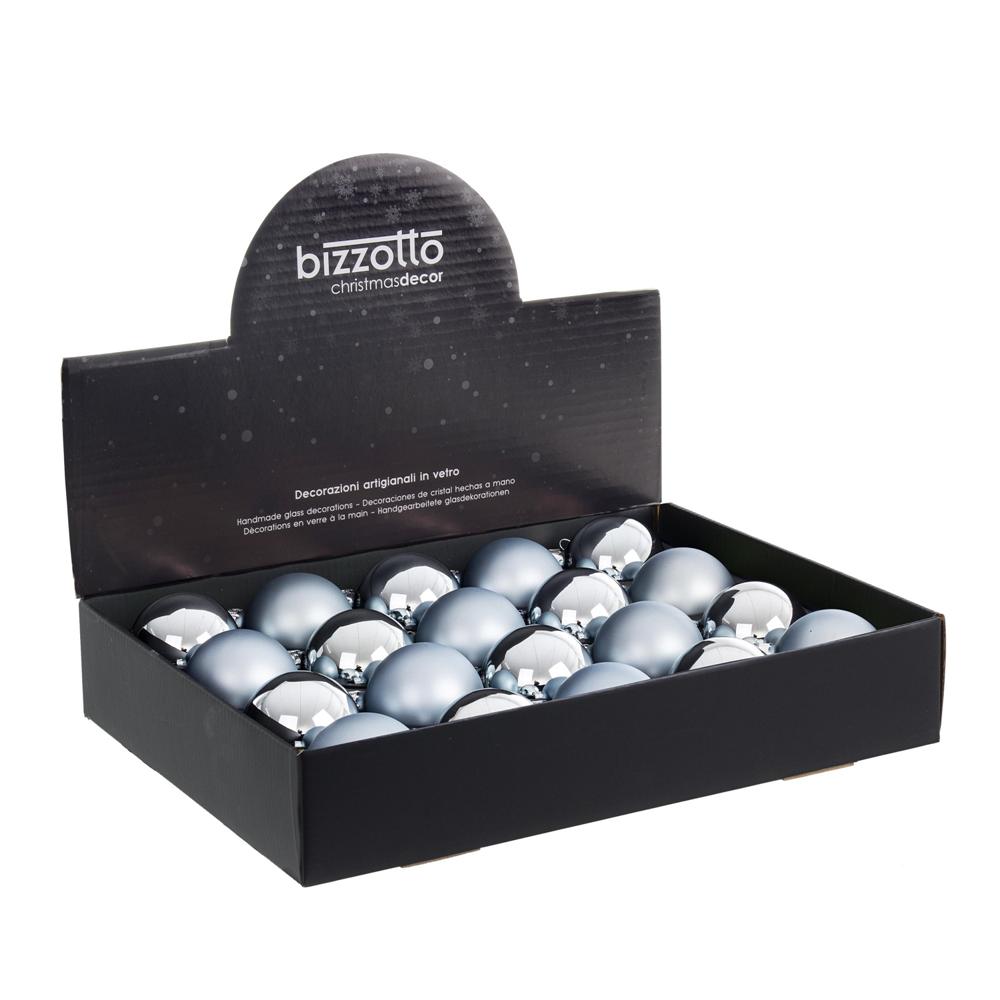 DISPLAY20 SFERA VT CELES POL AS D60 5435 - Vetro Blu - Addobbi Albero | Mikasa