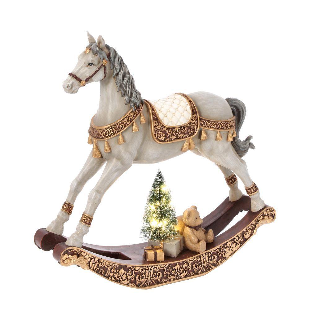 Cavallino A Dondolo Edwyn Oro-Rosso H29