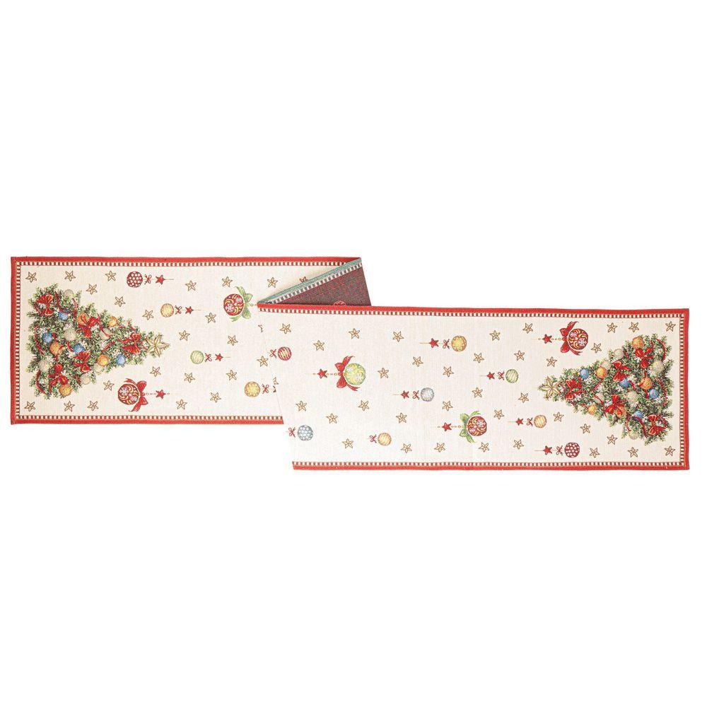 Runner Mabel Bianco C-Albero 183X33 - Bianco - Tessile | Mikasa