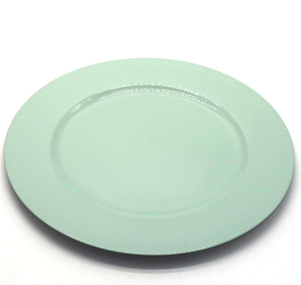 PIATTO PLASTICA DIAM. 33CM. VERDE PASTELLO LUCIDO