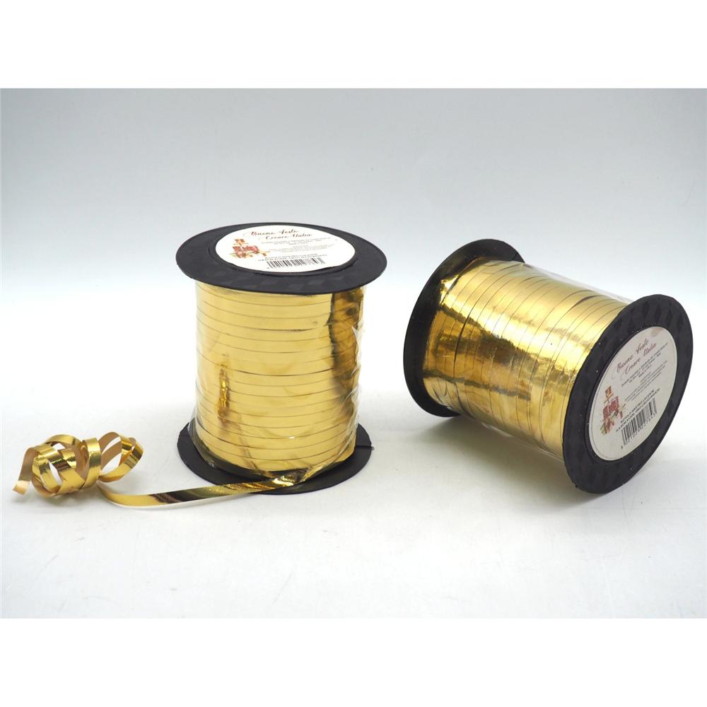 Rotolo Nastro Lucente H.0,5Cm.X110M. Oro Liscio-Rigato - Oro - Nastrini & Ribbon | Mikasa