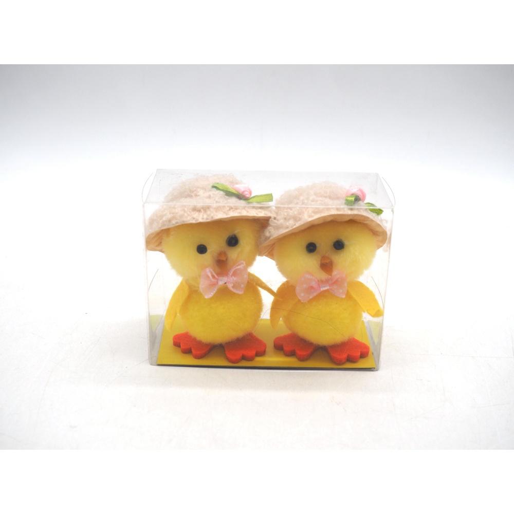 SET 2 PULCINI C/CAPPELLO H.9CM