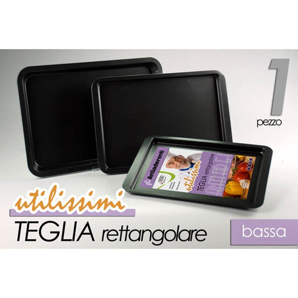 Emm/Teglia Ret.37X25X2Cm 0,4Mm Hb-H026 - Metallo Nero - Teglie | Mikasa