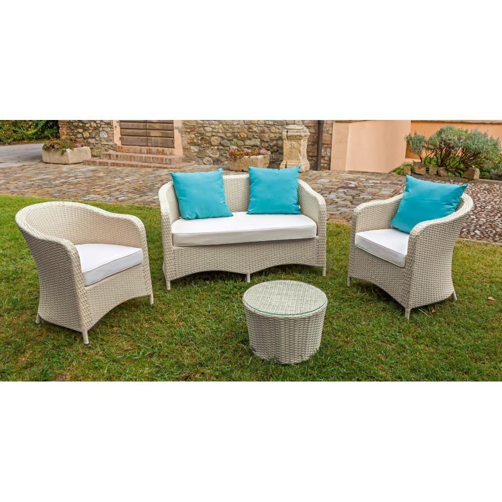 KEY WEST TAV. SALOTTO D.50 H.35 TAUPE - Tortora - Divani Giardino | Mikasa