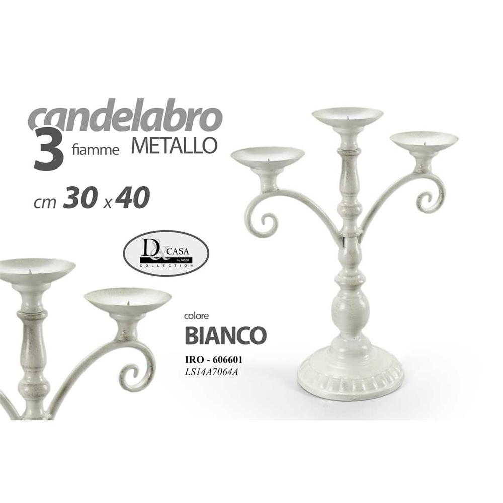IRO/PORTACANDELE BCO 3LUMI LS14A7064A - Bianco - Porta Candele | Mikasa