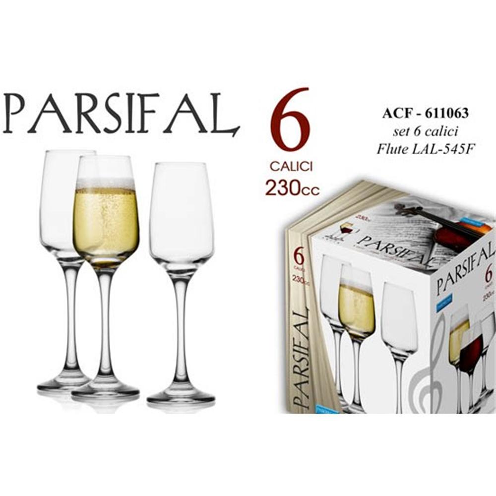 Acf/6 Calici Fluteparsifal 230Cc Lal545F - Vetro Trasparente - Bicchieri | Mikasa