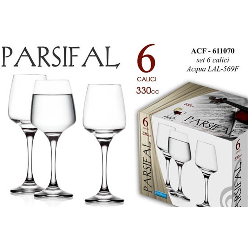 Acf/6 Calici Acqu Parsifal 330Cc Lal569F - Vetro Trasparente - Bicchieri | Mikasa