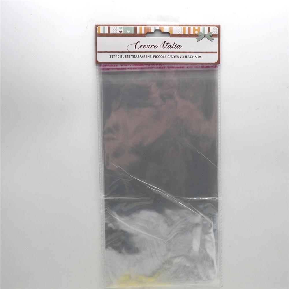 Set 10Buste Trasparenti Piccole H.30X15Cm. C/Adesivo - Trasparente - Buste Regalo | Mikasa