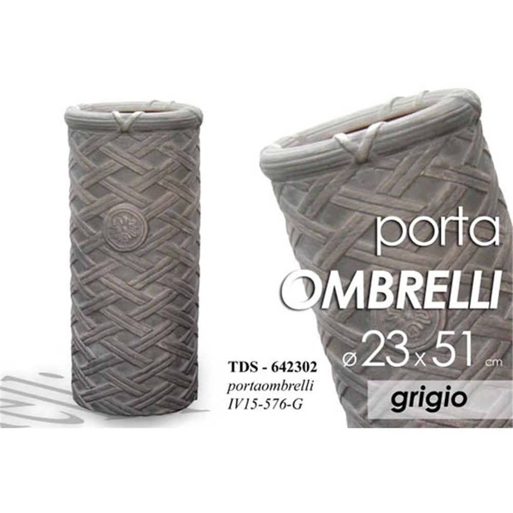 Tds/P.Ombrelli Grig 23*51Cm Iv15-576-G - Ceramica Grigio - Porta Ombrelli | Mikasa