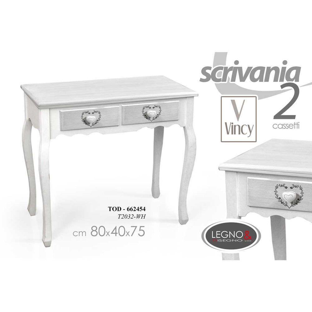 Tod/Scrivania Bcavincy 80*40*75 T2032-Wh - Bianco - Consolle | Mikasa