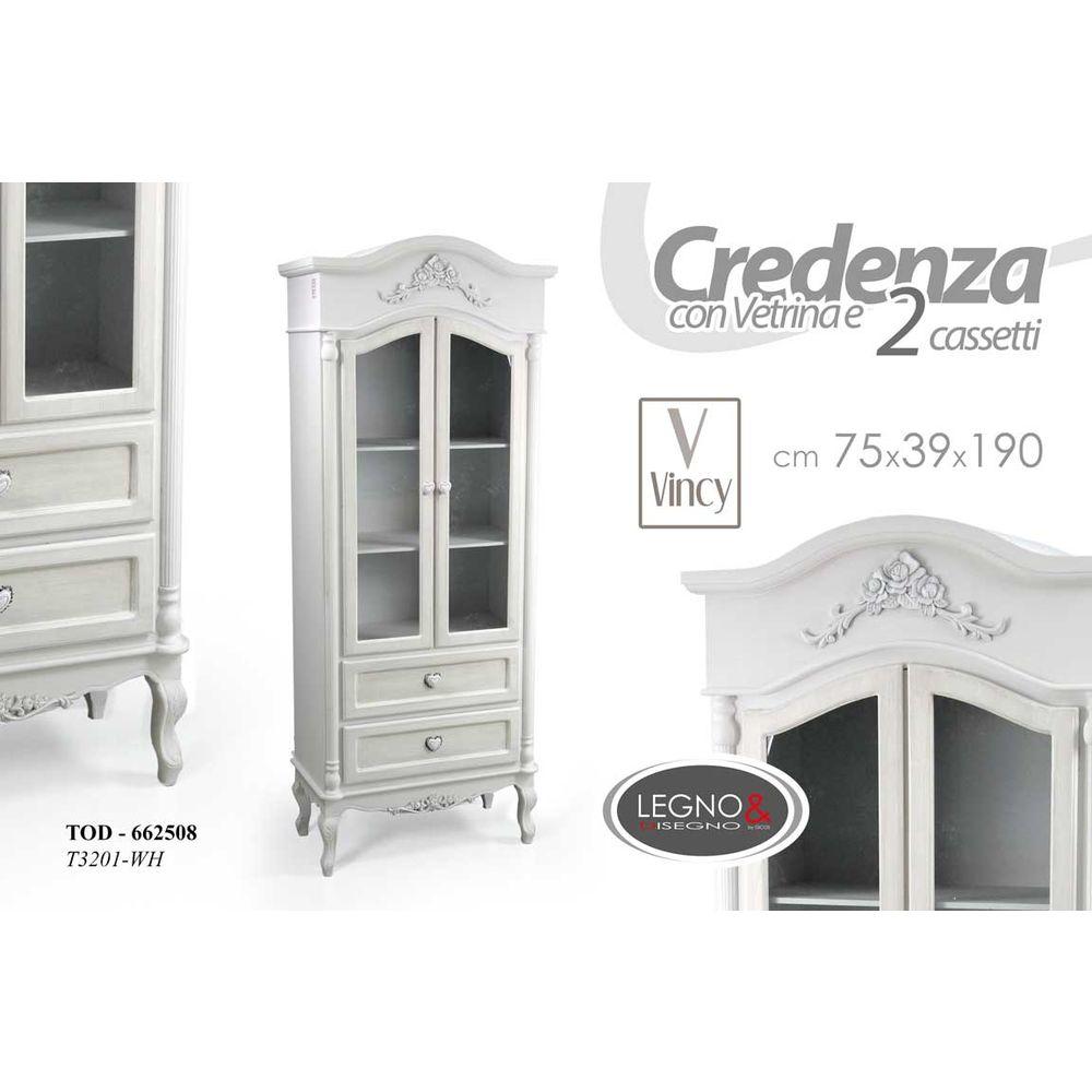 Tod/Credenza Vincy 75*39*190Cm T3201-Wh