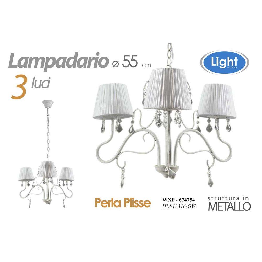 Nap/Lampad 3L Per Plis 55*104 Hm13316/Gw - Lampadari | Mikasa